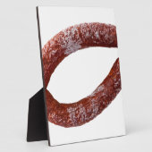 Plaque Photo Chorizo saucisse isolée comme coupée (Côté)