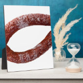 Plaque Photo Chorizo saucisse isolée comme coupée (Côté)