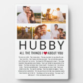 Plaque Photo Choses de collage de photos de mari que nous aimon (Devant)