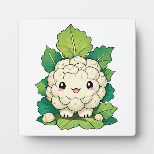 Plaque Photo Chou-fleur Kawaii (Devant)