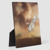 Plaque Photo Chouette à l'étable en vol (Côté)