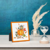 Plaque Photo Chouette Citrouille et grenouille (Insitu)