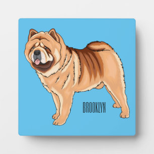 Plaque Photo Chow Chow dog cartoon