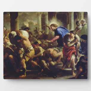Plaque Photo Christ Driving the Merchants from the Temple