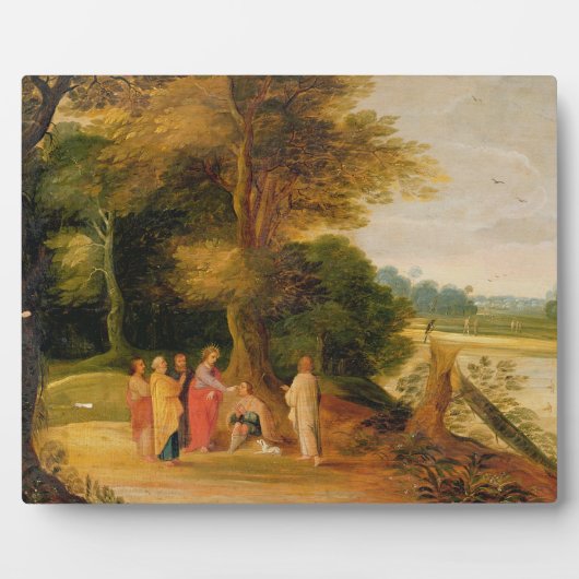 Plaque Photo Christ guérir l'homme aveugle (Devant)