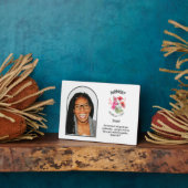 Plaque Photo Christian AOÛT Naissance Mois Fleur NOM PHOTO (Côté)