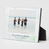 Plaque Photo Christian Baptême cadeau commémoratif Océan bleu (Côté)