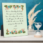 Plaque Photo Christian Cote Art - Hosea 6:3 (Côté)