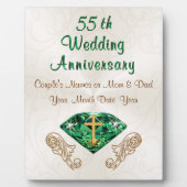 Plaque Photo Christian Emerald 55 Mariage Anniversaire Idée cad (Devant)