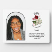 Plaque Photo Christian JUNE Fleur Mois de naissance NOM PHOTO (Devant)