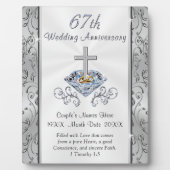 Plaque Photo Christian Personalized, 67th Anniversary Gift (Devant)