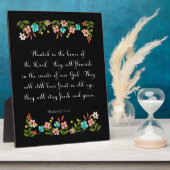 Plaque Photo Christian Quote Art - Psaume 92:13-14 (Côté)