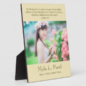 Plaque Photo Christian Scripture Graduation 8x10 Photo Desktop  (Côté)