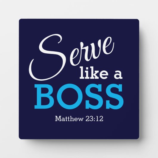 Plaque Photo Christian SERT COMME UN BOSS (Devant)