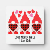 Plaque Photo Christian VALENTINE GNOMES L'amour n'échoue jamais (Devant)