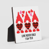 Plaque Photo Christian VALENTINE GNOMES L'amour n'échoue jamais (Recto)