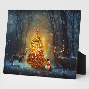 Plaque Photo Christmas Forest.