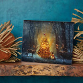 Plaque Photo Christmas Forest. (Côté)
