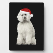 Plaque Photo Christmas Poodle Christmas Tree Dog Puppy Watercol (Devant)