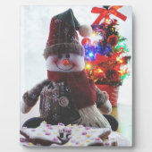 PLAQUE PHOTO CHRISTMAS SNOWMAN (Devant)