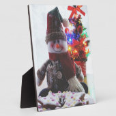 PLAQUE PHOTO CHRISTMAS SNOWMAN (Côté)