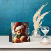 Plaque Photo Christmas Teddy Bear 2 (Insitu)