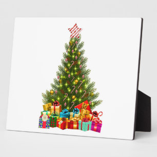 Plaque Photo Christmas tree with decorations and poison boxes