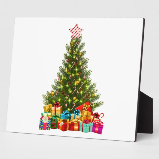 Plaque Photo Christmas tree with decorations and poison boxes (Côté)