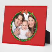 Plaque Photo Christmas Wreath Ajouter Votre Photo & Arrière - p (Côté)