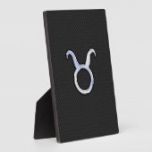 Plaque Photo Chrome Argent Comme Taurus signe Zodiac (Côté)