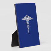 Plaque Photo Chrome Comme Caduceus Symbole Médicale Marine Déco (Côté)