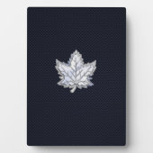 Plaque Photo Chrome comme feuille d'érable sur l'impression de  (Devant)