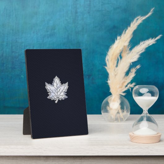 Plaque Photo Chrome comme feuille d'érable sur l'impression de  (Côté)