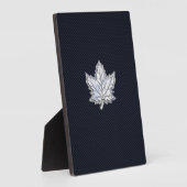 Plaque Photo Chrome comme feuille d'érable sur l'impression de  (Côté)