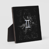 Plaque Photo Chrome comme Gemini Zodiac Connexion Hevelius 1690 (Recto)