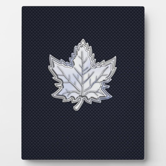 Plaque Photo Chrome Comme Maple Leaf Fibres de carbone Impressi (Devant)