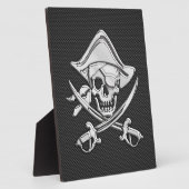 Plaque Photo Chrome comme Pirate sur Black Carbon Fiber (Côté)