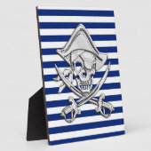 Plaque Photo Chrome comme Pirate sur les rayures de marine (Côté)