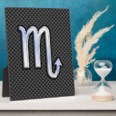 Plaque Photo Chrome Comme Scorpio Signe Zodiac Fibres Carbone I (Côté)