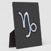 Plaque Photo Chrome d'argent comme Capricorn Symbole de fibre d (Côté)