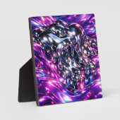 Plaque Photo Chrome Liquide Violet Abstrait (Recto)