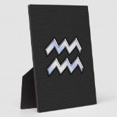 Plaque Photo Chrome moderne comme Aquarius Zodiac Connexion Sna (Côté)