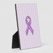 Plaque Photo Chrome style Crystal Pink Ribbon Awareness Knit (Côté)
