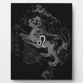 Plaque Photo Chrome Style Leo Zodiac Carte Hevelius 1690 (Devant)