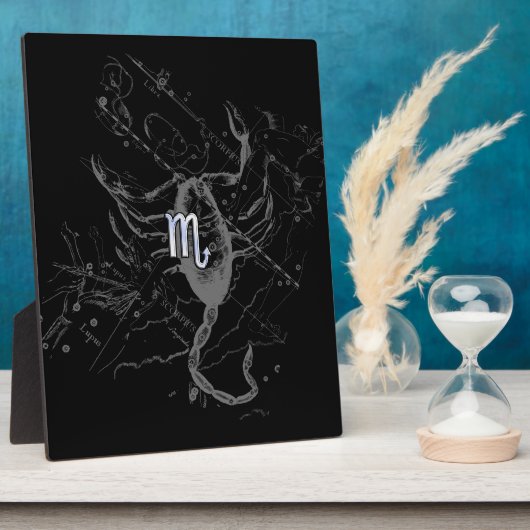 Plaque Photo Chrome Style Scorpio Zodiac Symbole sur Hevelius (Côté)