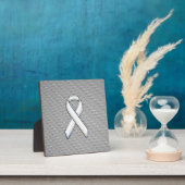 Plaque Photo Chrome White Ribbon Sensibilisation Fibre de carbo (Insitu)