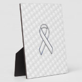 Plaque Photo Chrome White Ribbon Sensibilisation sur Houndstoot (Côté)