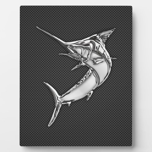Plaque Photo Chromes Style Marlin on Carbon (Devant)