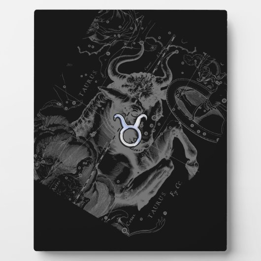Plaque Photo Chromique Taurus Zodiac on Hevelius Black (Devant)