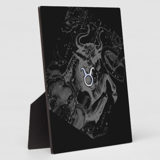 Plaque Photo Chromique Taurus Zodiac on Hevelius Black (Côté)